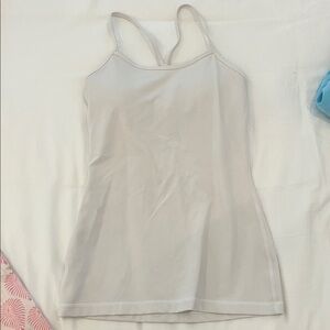 Lululemon long tank top. Built in bra and pads